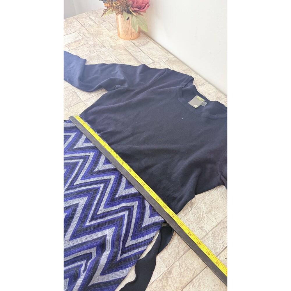 Taylor Blue Feminine Belted Knit Midi Sweater Dress Size Large - Picture 13 of 16